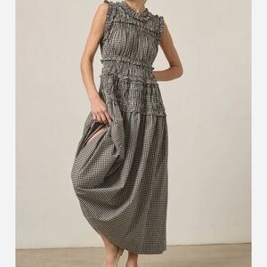 NWT Caroline Constas Gingham maxi dress.  Small